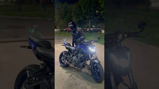 Yamaha MT-07 Sound Aggressive Black Widow Cold Start CB650r💥💨 #mt07 #yamaha #motorcycle #shorts