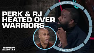 Kendrick Perkins and Richard Jefferson get into HEATED debate over the Warriors