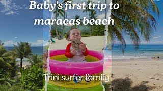 Maracas beach Trinidad - we take our baby Lucas for his first Sunday beach lime !