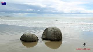 【秋風Vlog】2017-01-19 摩拉基大圆石 Moeraki Boulders