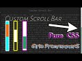 How to Create our Custom Scroll Bar using only CSS || HTML & CSS || Qrio ProgrammerS