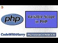 Scope, Local & Global Variables in Php | PHP Tutorial #20