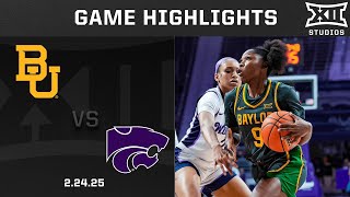 #17 Baylor vs. #14 Kansas State Game Highlights | 2024-25 Big 12 Women’s Basketball