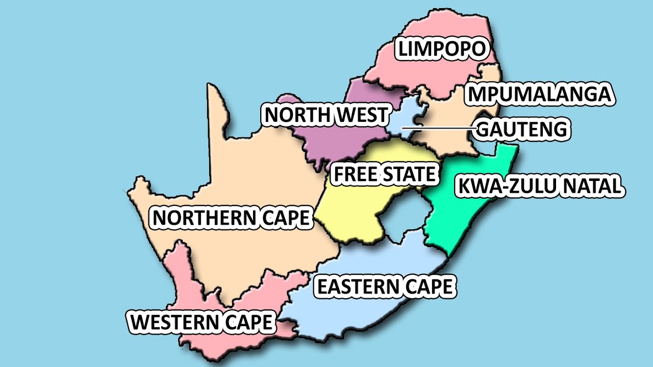 South Africa Map Provinces