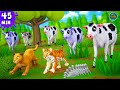 Jungle Animals Farm Diorama Compilation - Funny Farm Animals Cow, Elephant, Lion, Tiger, Sheep, Goat