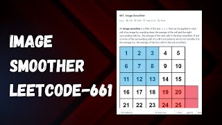 Image Smoother Leetcode-661 || leetcode-661 || java dsa