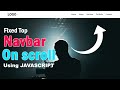 How To Make Sticky Navbar Bar On Scroll | Sticky Menu On Website Using HTML CSS & JavaScript