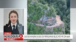 250 DE MAȘINI ȘI 500 DE PERSOANE BLOCATE PE DN 66A