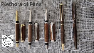 WoodTurning | Projects 20 - 24 for 2024 | Plethora of Pens | Happy Turnings