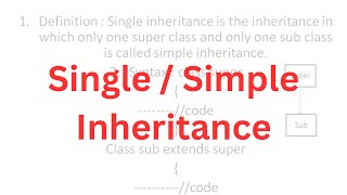 Single Inheritance in Java | Single Inheritance in Java Program | Simple Inheritance in Java