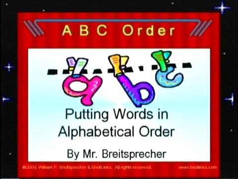 Putting Words in Alphabetical Order: It's EASY! Putting Words in Alphabetical Order: It's EASY!