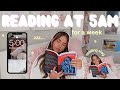 waking up at 5am to read for a week 💗📖😴 *spoiler free reading vlog*