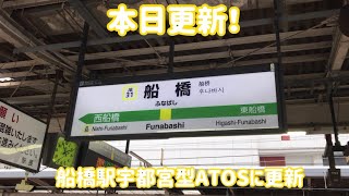 【黄色い線のまま】船橋駅のATOS放送が更新