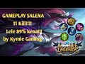 11 Kill [Salena gameplay by Kymie gaming]#MLBB