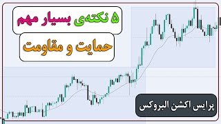 5 نکته حرفه‌ای از حمایت و مقاومت در پرایس اکشن البروکس