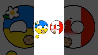 Canada giving cookies to some country's! (^~^) #animation #countryballs #shorts