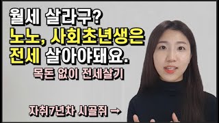 사회초년생은 전세 살아야합니다. 돈 없어도 가능. + but 전세의 단점