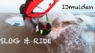 🇳🇱 SLOG \u0026RIDE @ IJMUIDEN- NETHERLANDS WINDSURFING