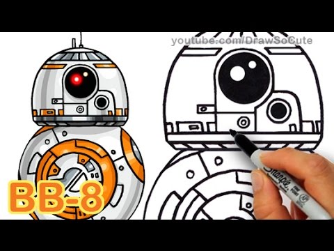 How To Draw Star Wars BB-8 Droid Step By Step 'The Force Awakens'