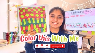 Relaxing ASMR Sketchbook Coloring | Daily Chill \u0026 Fill for Stress Relief