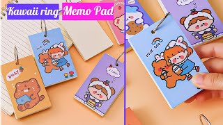 DIY Kawaii ring memo pad / How to make Kawaii Ring Memo Pad / DIY ring notepad