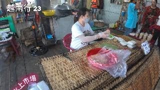 越南肯特 水上人家  水上市場  水上工廠Chợ cái răng