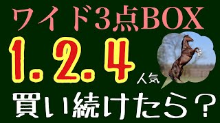 【検証】ワイド3点BOXで1.2.4番人気買い続けたら衝撃の結果に！？　【競馬検証】【競馬】