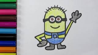 How to Drawing Minion for Kids | Minion Drawing Easy | Minion Art | Drawing Tutorial Step by Step