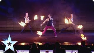 Fire dancers Pyroterra put on a flaming good show | Britain's Got Talent 2014