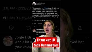 Titans Cut Linebacker Zach Cunningham Along w/ Taylor Lewan, Robert Woods & Randy Bullock #shorts