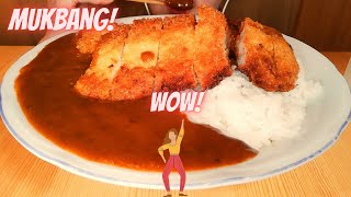 【咀嚼音】MUKBANG！とんかつカレー｜Pork cutlet curry｜Eating sounds｜飯テロ｜ASMR