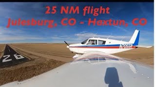 FULL FLIGHT: 25NM flight from Julesburg to Haxtun, CO