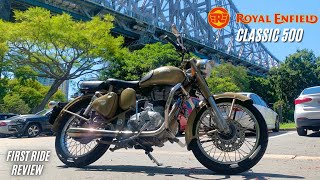 Royal Enfield Classic 500 First Ride Review through Brisbane City!