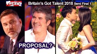 Ellie & Jeki -David tells Simon to PROPOSE to Lauren Britain's Got Talent 2018 Semi Final BGT S12E08
