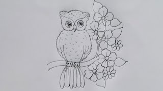 How to draw an owl / easy owl drawing / owl drawing