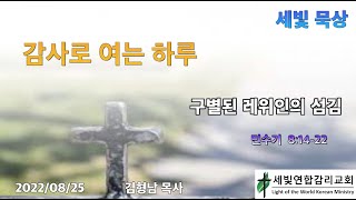 [세빛묵상] 구별된 레위인의 섬김 [달라스 세빛연합감리교회] -김형남 목사-