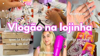 VLOGÃO fazendo miçangas, embalando pedidos da loja de biju e +