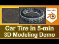 Tire 3D Modeling Time Attack Demo | Blender 3D | Freedom Arts 3D