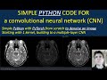 Simple code for convolution and a CNN to denoise an image with real-time display in Python / PyTorch