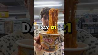 Day 121 of only eating food from a Korean convenience store! #korea #koreanconveniencestore #ramen