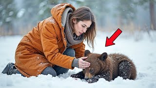 Frozen Bear Cub Found Shivering on a Riverbank. What Its Mother Does Next Amazes Rescuers!