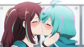 Lesbian kiss \u0026 Cute yuri Moments 🤗#lesbian #yuri  #kiss #anime #wlw  #cute #trending