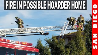 Fire in Possible Hoarder Home | Mira Mesa | 20240130 (4K)