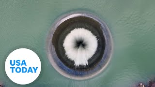 Drone captures Lake Berryessa's Glory Hole spillway fully activated | USA TODAY