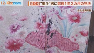 振り袖に”墨汁”　平井被告に懲役１年２カ月の判決