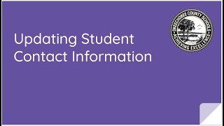 Updating Student Contact Information in Skyward