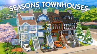 Seasons Townhouses 🌷☀️ 🍂❄️ // The Sims 4 Speed Build