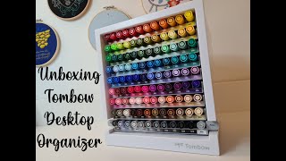 Unboxing Tombow desktop organizer including 108 Dual Brush Pens😍🖊🎨