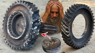 How This Broken Gear TEETH Fully Recreated from Iron Block | Extreme GEAR Teeth Rebuilding Process