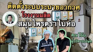 ติดตั้งระบบระบายอากาศในโรงงาน แก้ปัญหาฝุ่นผง กลิ่น จากงานผลิต | สมุนไพรตราใบห่อ